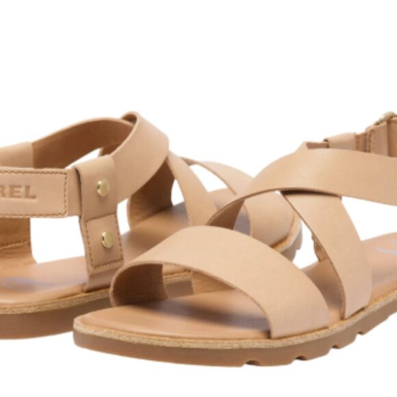 Sorrel Ella lll Crisscross Flat Sandal - Picture 2 of 9